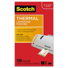Laminating Pouches, 5 mil, 3.75" x 2.38", Gloss Clear, 100/Pack