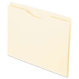 Manila Reinforced File Jackets, 2-Ply Straight Tab, Letter Size, Manila, 50/Box