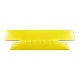 Transparent Colored Tabs For Hanging File Folders, 1/3-Cut, Yellow, 3.5" Wide, 25/Pack