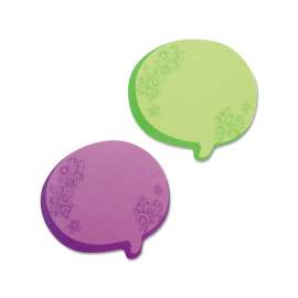 Thought Bubble Notes, Cartoon Thought Bubble Shape, 2.75" x 3", Assorted Colors, 75 Sheets/Pad, 2 Pads/Pack
