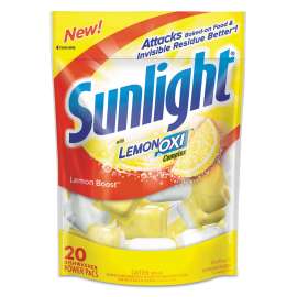 Auto Dish Power Pacs, Lemon Scent, 1.5 oz Single Dose Pouches, 20/Pk, 6 Pks/Ct