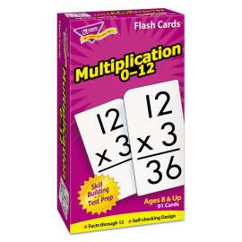 Skill Drill Flash Cards, Multiplication, 3 x 6, Black and White, 91/Pack