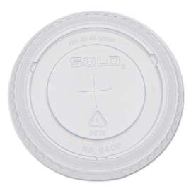Pete Flat Straw-Slot Cold Cup Lids, Fits 12 Oz Cups, Clear, 100/pack, 25 Packs/carton