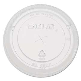 Straw-Slot Cold Cup Lids, Fits 9 oz to 20 oz Cups, Clear, 100/Pack