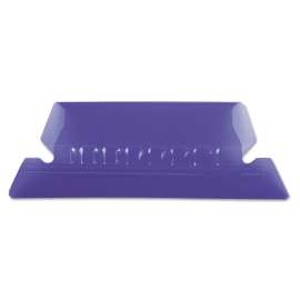 Transparent Colored Tabs For Hanging File Folders, 1/5-Cut, Violet, 2" Wide, 25/Pack
