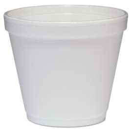 Food Containers, 8 oz, White, Foam, 1,000/Carton
