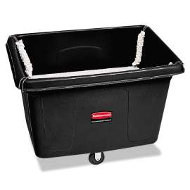 spring platform truck, 104.7 gal, 500 lb capacity, metal/plastic, black