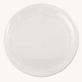 Designerware Plastic Plates, 10.25" Dia, Clear, 8/pack, 18 Packs/carton
