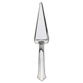 Heavyweight Plastic Cake Cutter, Silver, Reflections, 40/carton