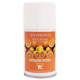 TC Microburst 9000 Air Freshener Refill, Mandarin Orange, 5.3 oz Aerosol Spray, 4/Carton