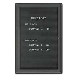 Enclosed Magnetic Directory, One Door, 24 x 36, Graphite Aluminum Frame