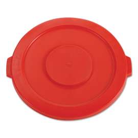 Round Flat Top Lid, for 32 gal Round BRUTE Containers, 22.25" Diameter, Red