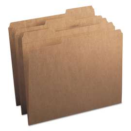 Heavyweight Kraft File Folder, 1/3-Cut Tabs: Assorted, Letter Size, 0.75" Expansion, 11-pt Kraft, Brown, 100/Box