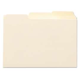 Manila Card Guides, 1/3-Cut Top Tab, Blank, 4 x 6, Manila, 100/Box