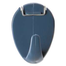 Deluxe Recycled Cubicle Clip with Hook, 40 Sheet Capacity, Charcoal, 5/Pack