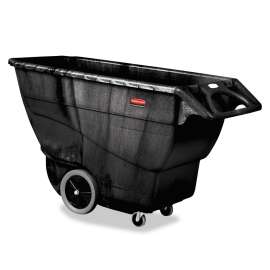 structural foam tilt truck, 202 gal, 2,100 lb capacity, plastic, black