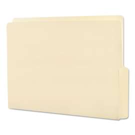 Heavyweight Manila End Tab Folders, 9" High Front, 1/2-Cut Tabs: Bottom, Letter Size, 0.75" Expansion, Manila, 100/Box