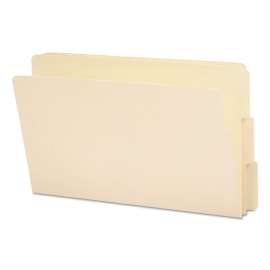 Heavyweight Manila End Tab Folders, 9" High Front, Reinforced 1/3-Cut Tabs: Assorted, Legal, 0.75" Expansion, Manila, 100/Box