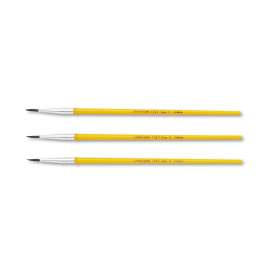 Watercolor Brush Set, Size 2, Camel-Hair Blend, Round Profile, 3/Pack