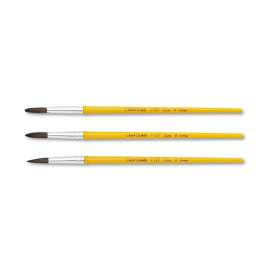 Watercolor Brush Set, Size 8, Camel-Hair Blend, Round Profile, 3/Pack