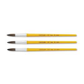 Watercolor Brush Set, Size 10, Camel-Hair Blend, Round Profile, 3/Pack