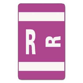 AlphaZ Color-Coded Second Letter Alphabetical Labels, R, 1 x 1.63, Purple, 10/Sheet, 10 Sheets/Pack