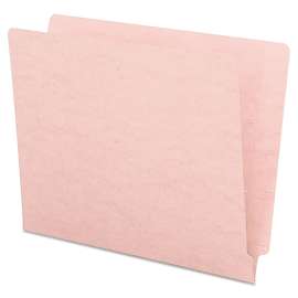 Shelf-Master Reinforced End Tab Colored Folders, Straight Tabs, Letter Size, 0.75" Expansion, Pink, 100/Box