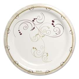 Symphony Paper Dinnerware, Heavyweight Plate 9", Tan, 125/Pack, 4 Packs/Carton