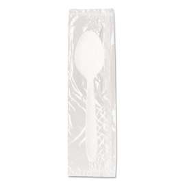 Reliance Mediumweight Cutlery, Teaspoon, Individually Wrapped, White, 1000/Carton