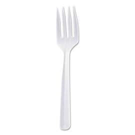 Bonus Polypropylene Cutlery, 5", Fork, White, 1000/carton
