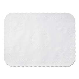 Scalloped Edge Traymat, Bond Paper, White, 16.63 x 12.75, 1,000/Carton