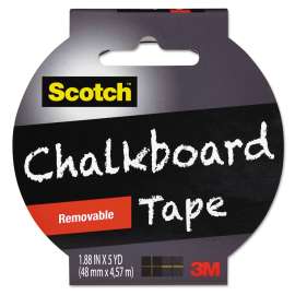 Chalkboard Tape, 3" Core, 1.88" x 5 yds, Black