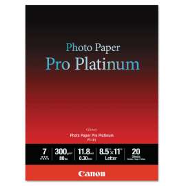 Photo Paper Pro Platinum, 11.8 mil, 8.5 x 11, High-Gloss White, 20/Pack