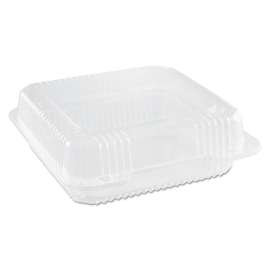 StayLock Clear Hinged Lid Containers, 8.6 x 9 x 3, Clear, Plastic, 100/Pack, 2 Packs/Carton