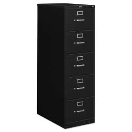 HON 500 Series Lateral File, 4 Legal/Letter-Size File Drawers, Black, 36" x 18" x 52.5"