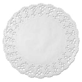 Kenmore Lace Doilies, Round, 16.5", White, 500/carton