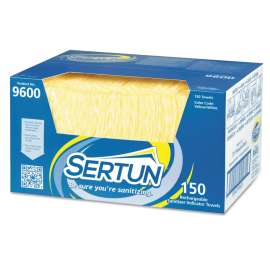 Color-Changing Rechargeable Sanitizer Towels, 13.5 x 18, Yellow/White/Blue, 150/Carton