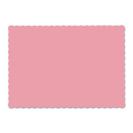 Solid Color Scalloped Edge Placemats, 9.5 X 13.5, Dusty Rose, 1000/carton