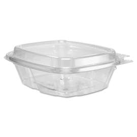 ClearPac SafeSeal Tamper-Resistant/Evident Containers, Domed Lid, 8 oz, 4.9 x 1.9 x 5.5, Clear, Plastic, 100/Bag, 2 Bags/CT