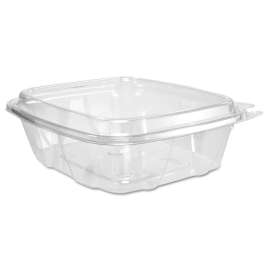 ClearPac SafeSeal Tamper-Resistant/Evident Containers, Domed Lid, 24 oz, 6.4 x 2.3 x 7.1, Clear, Plastic, 100/Bag, 2 Bags/CT