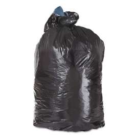 Low-Density Can Liners, 56 gal, 1.3 mil, 43" x 47", Black, 100/Carton