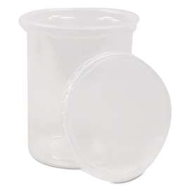 Deli Containers and Lids, 24 oz, 4.56" Diameter x 4"h, Clear, Plastic, 250/Carton
