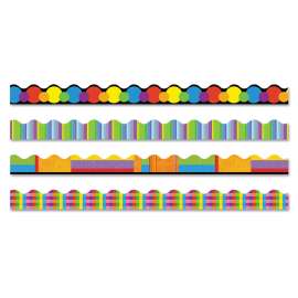 Terrific Trimmers Border Variety Set, 2.25" x 39", Collage, Assorted Colors/Designs, 48/Set