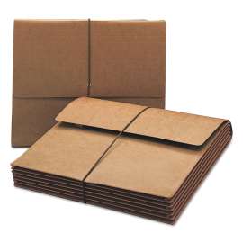 Extra-Wide Expanding Wallets with Elastic Cord, 5.25" Expansion, 1 Section, Elastic Cord Closure, Letter Size, Redrope