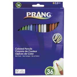 Colored Pencil Sets, 3.3 mm, 2B (#1), Assorted Lead/Barrel Colors, 36/Pack