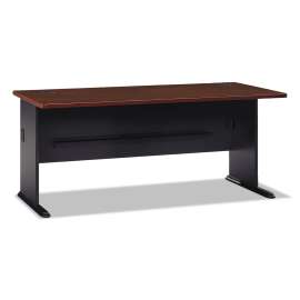 Series A Collection Workstation Desk, 71.63" x 26.88" x 29.88", Hansen Cherry/Galaxy
