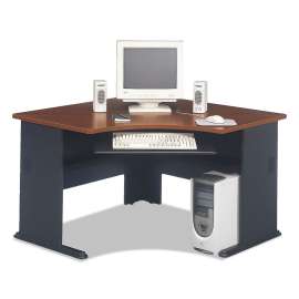 Series A Collection Corner Desk, 47.25" x 47.25" x 29.88", Hansen Cherry