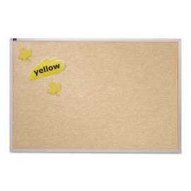 Vinyl Tack Bulletin Board, 48 x 48, White Surface, Silver Aluminum Frame