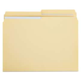 Double-Ply Top Tab Manila File Folders, 1/2-Cut Tabs: Assorted, Letter Size, 0.75" Expansion, Manila, 100/Box