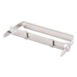 Two-Piece Two-Prong Paper Fastener Base and Compressor Sets, 1" Capacity, 2.75" Center to Center, Silver, 50/Box